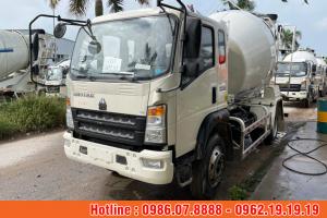 Xe Trộn Bê Tông HOWO 5m3 Khí Thải Euro 5 Sản Xuất 2024